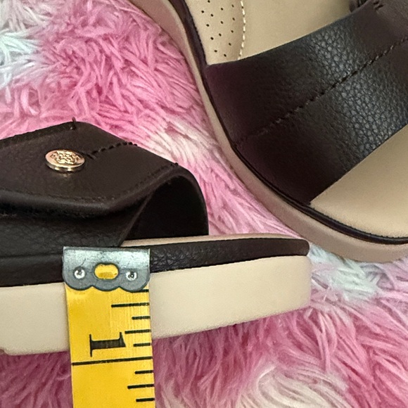 Brown and beige Wedge Sandals. NWOT! - Picture 9 of 9